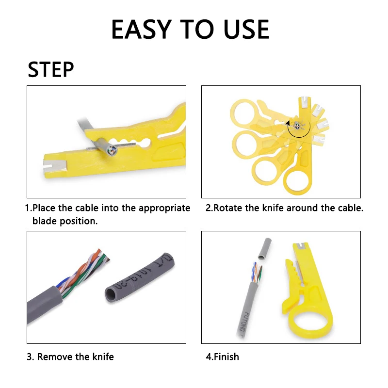 Multifunction Coaxial Automatic Stripping Pliers Wire Cable Tool Wire Stripper  Stripping Crimping Tool with Hexagon Wrench