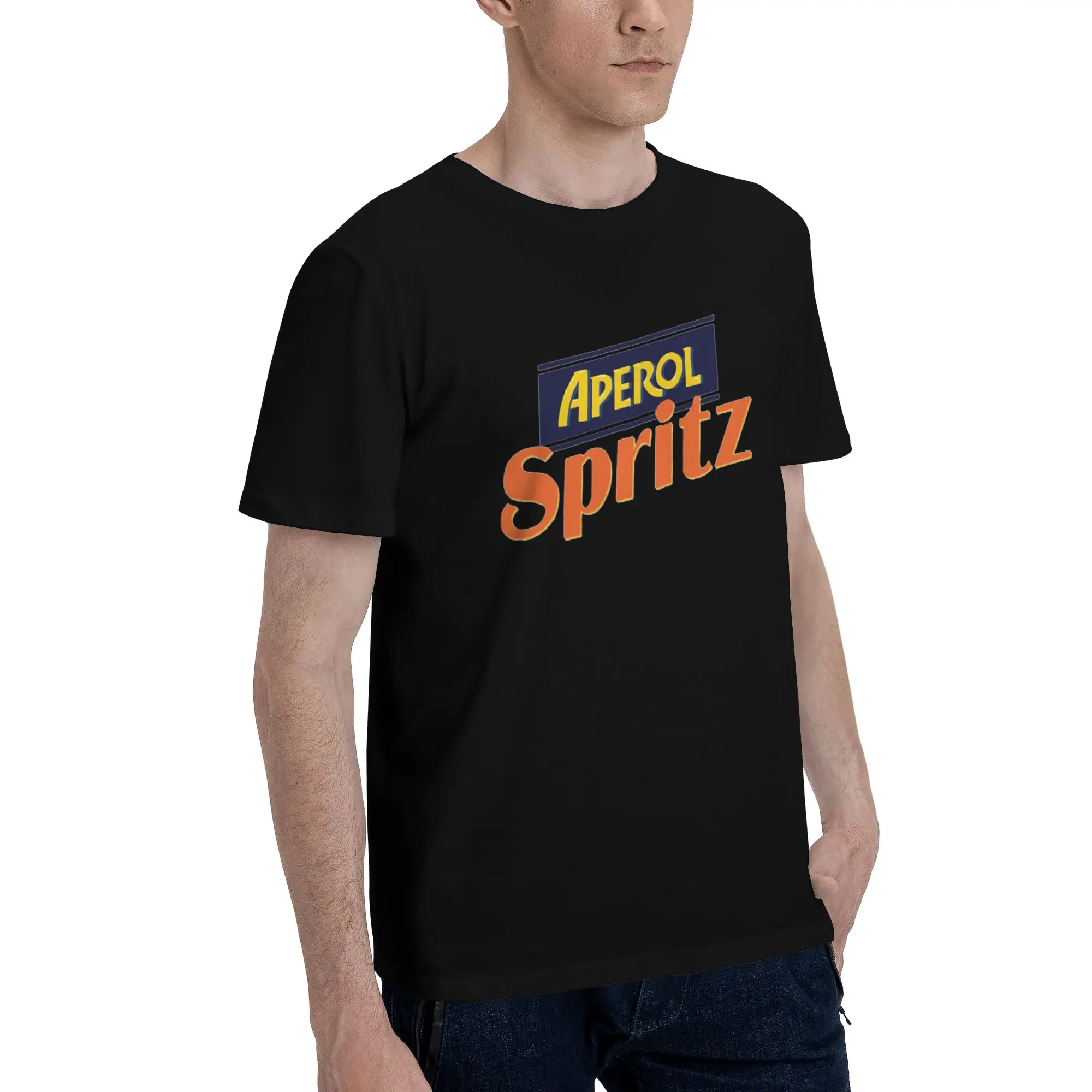 

Aperol Spritz Men T-Shirt Plus Size T Shirts Men's O-Neck Cotton Tees Short Summer Male