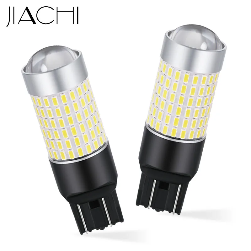 

JIACHI 100 шт. SUPER BRIGHT T20 W21W WY21W W21/5W 3014чип 144SMD 1400LM DC12-24V Автомобильный стоп-сигнал