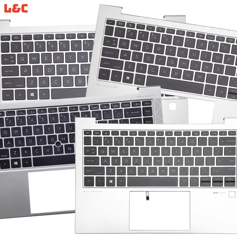 New For Elitebook 830 840 850 860 G7 G8 G9 G10 G11 US Keyboard With Backlit Palmrest Upper Cover Computer Replacement Parts Case