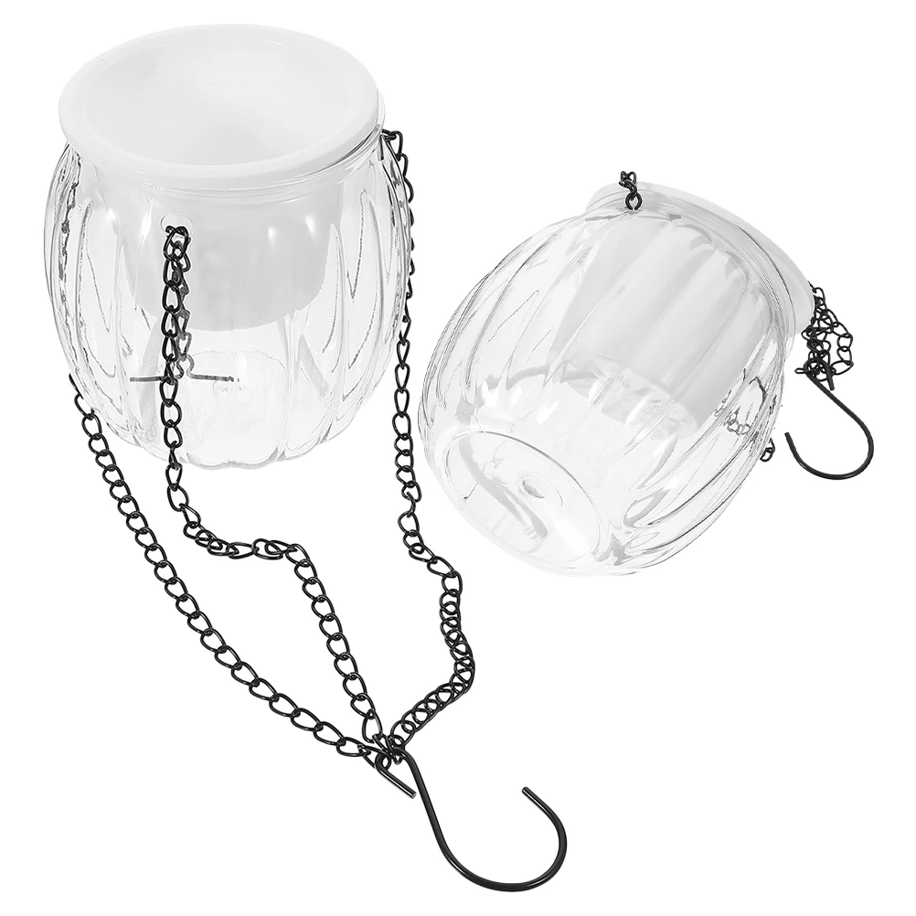 

2 Pcs Plant Hydroponic Flower Pot Plants Pp Clear Self Watering Pots for Indoor