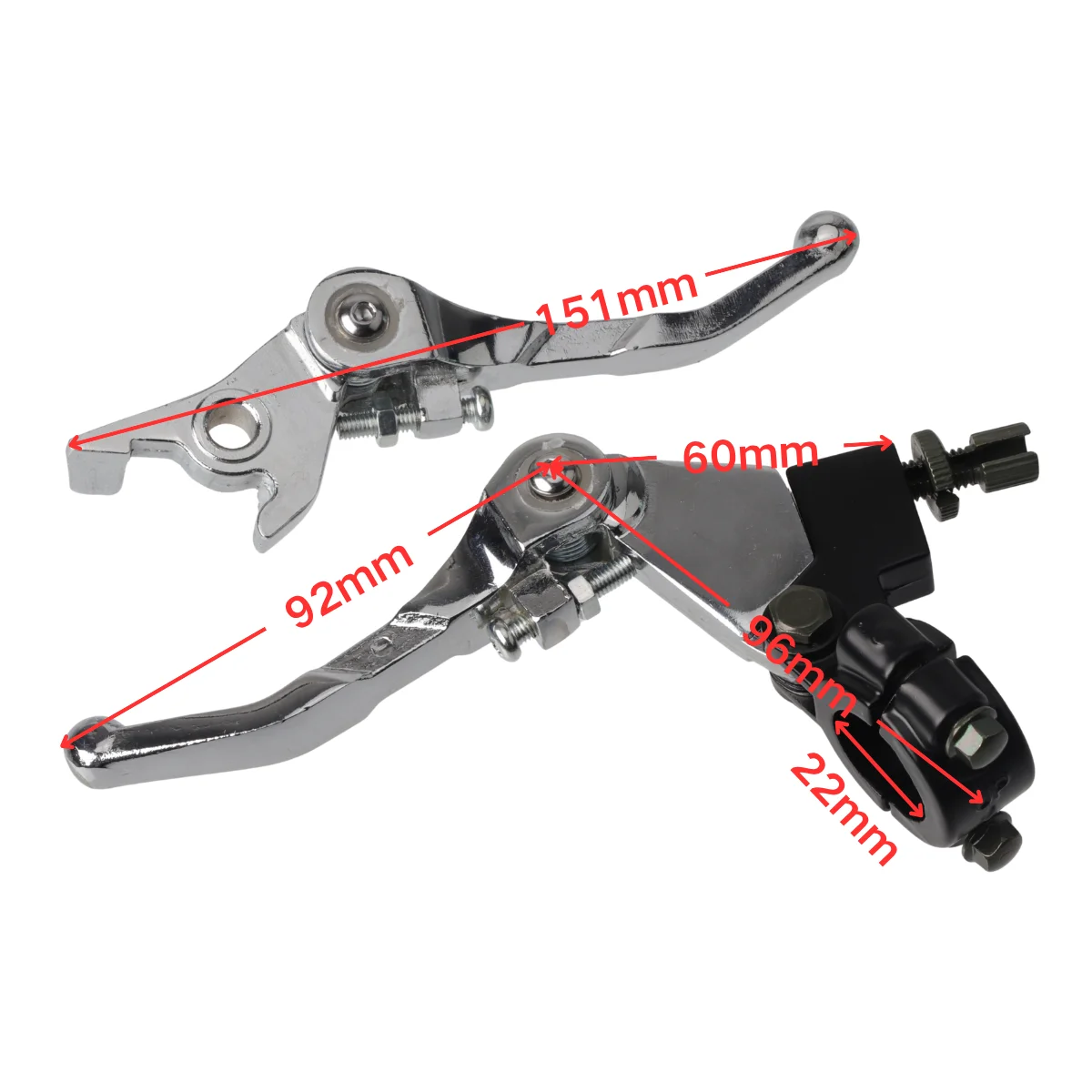Juego de palancas de freno y embrague plegables de aluminio para motos de cross de 50cc-200cc, ATV, Quad, Pit Pro, Xmotos, BSE, KAYO, YCF, Atomik