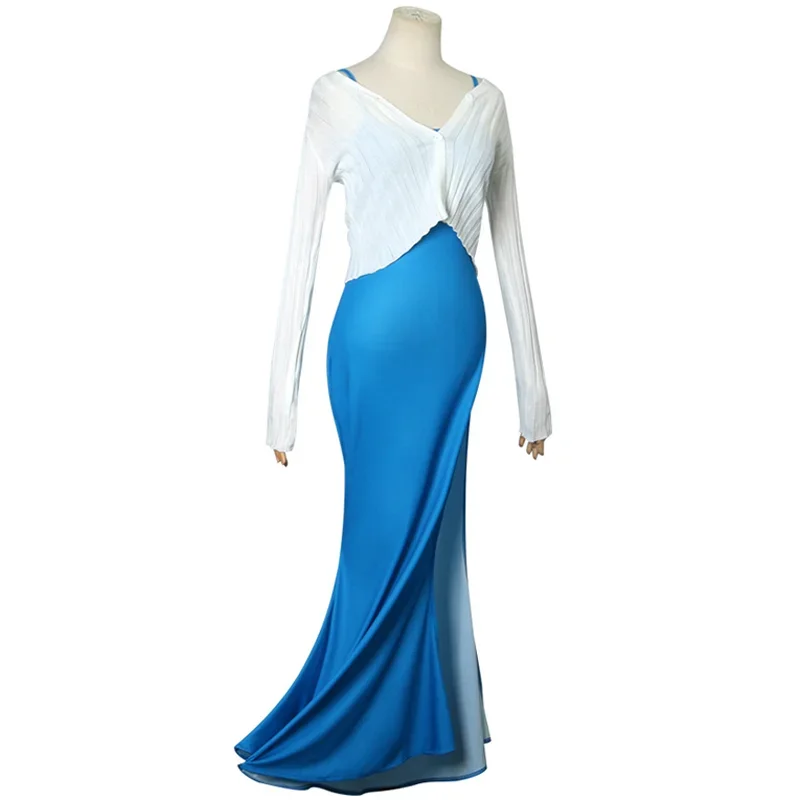 New Game Genshin Impact Shenhe Cosplay Costume Adult Women Uniform Full Set Casual Suspender Dress Halloween Carnival Suits