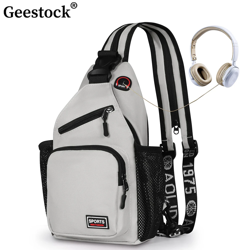 Geestock Crossbody Sling Bag Backpack for Men & Women, Convertible Shoulder Bag Waterproof Chest Bag For Daypack Travel Hiking