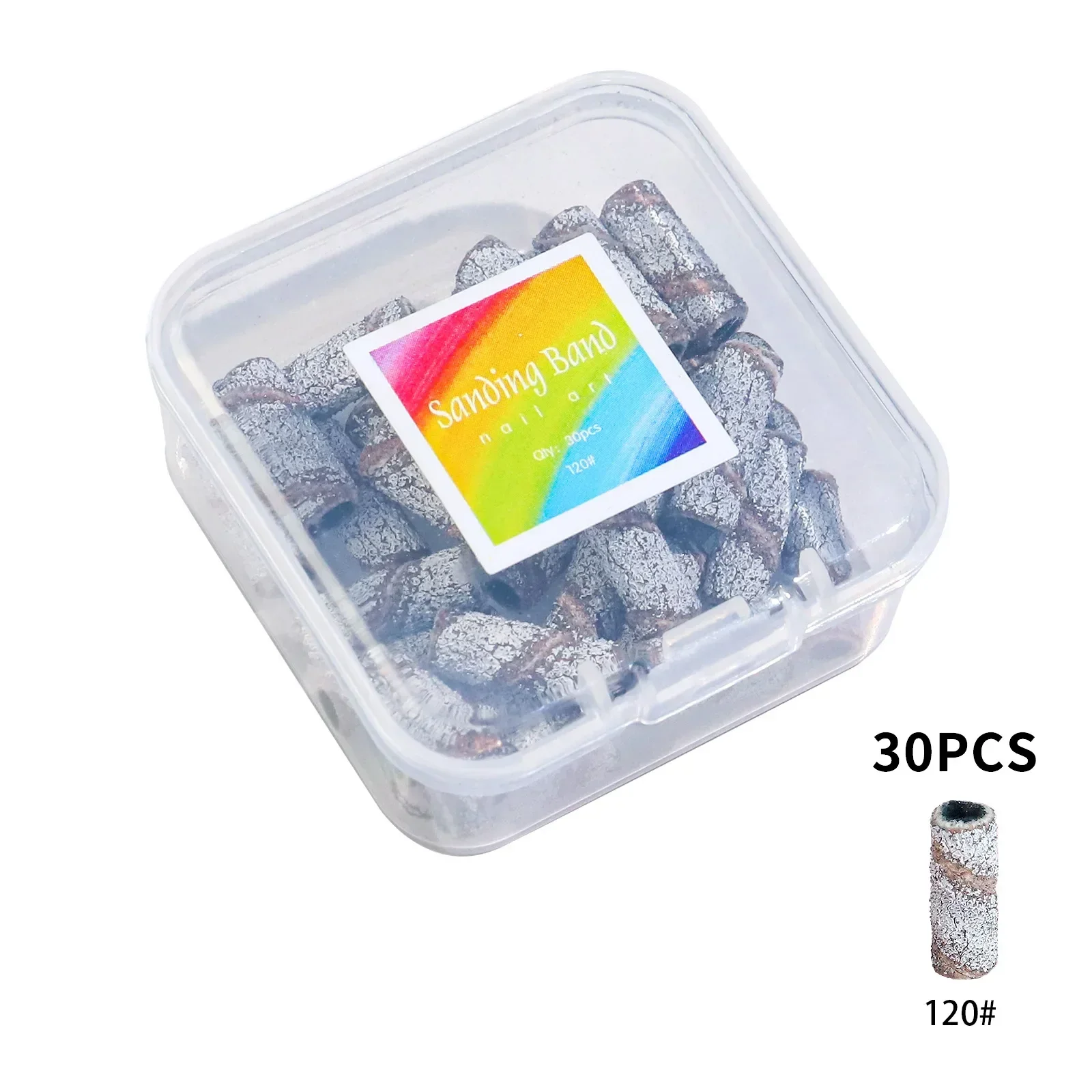 120 #   80 #   180 #   มินิเล็บ Sanding Bands 3.1 มม.,30 - 60 PC,หนังกําพร้าขัดทรายแหวน,เจลลบชุดเครื่องมือ,เหล็กเจาะเล็บบิต