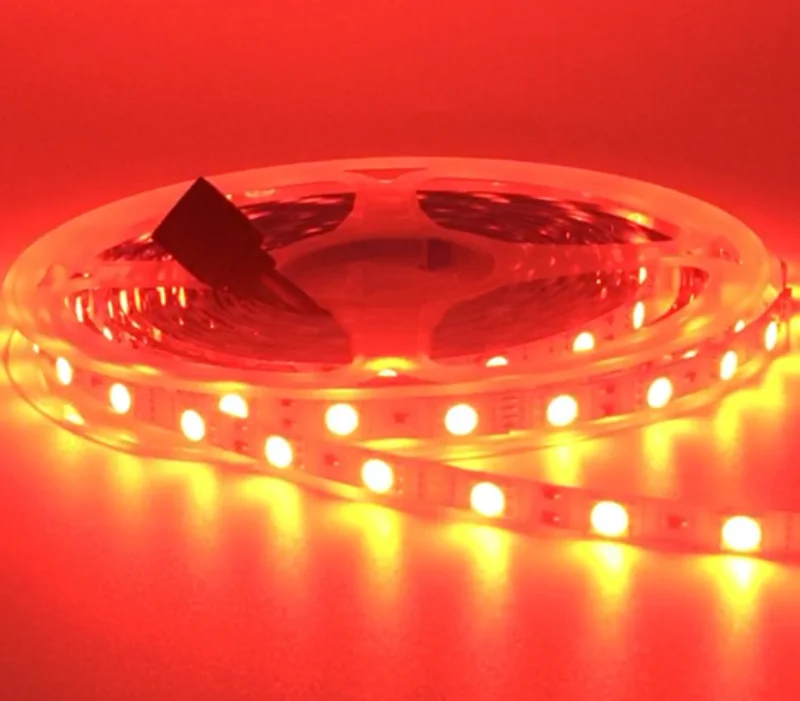 DC 5V 12V 24V 5M SMD 5050 RGB LED Strip Narrow side 6mm width PCB 60LEDs/M Flexible Light Tape Not waterproof LED Bar