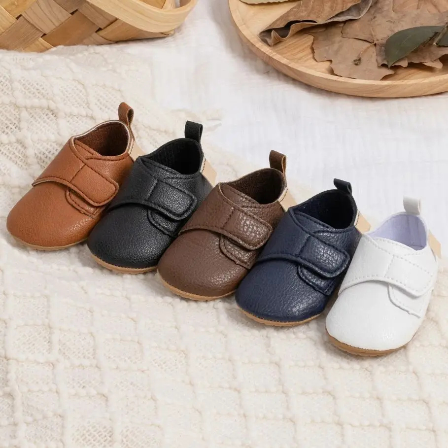 KIDSUN Multi-color Baby Boy Girl Shoes Rubber Non-slip Casual Sneakers PU Leather Infant Newborn Prewalker First Walk Crib Shoes