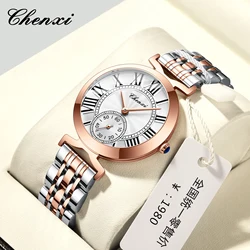 CHENXI 091A Luxury High Quality Watch for Woman Waterproof Stainless Steel Quartz Ladies Watch Women's Watches Elegant Female