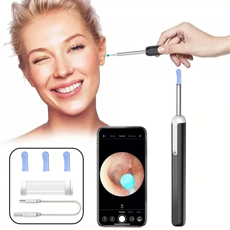 

Wireless Visual Ear Wax Removal Safe Endoscope Earpick with Camera 1080P Luminous Otoscope Ear Cleaning Tools