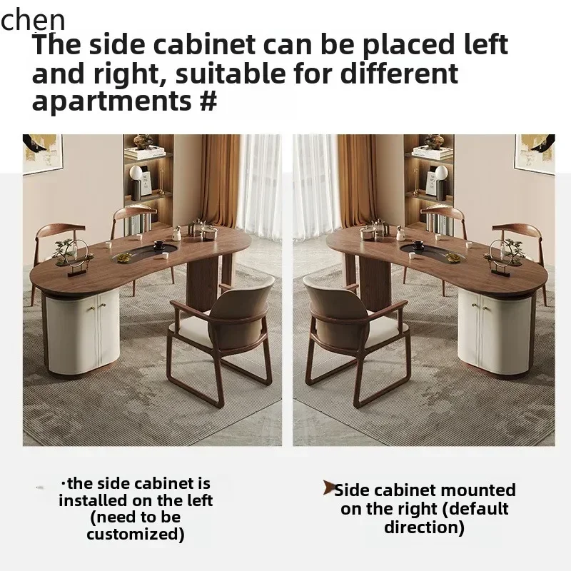 TQH7.2  solid wood tea table  tray kettle integrated office high-end tea table balcony tea table