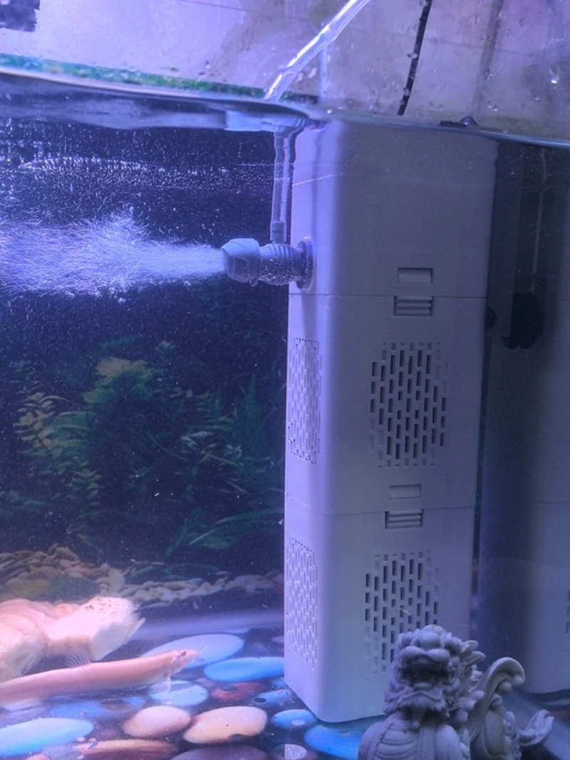 Aquariumfilterpumpe, Tauchbare Geräuscharme Luft- und Sauerstoffpumpe, Interner Wasserpumpe, Aquarium-Luftpumpe, Wellenmacher 220V – Detail 3