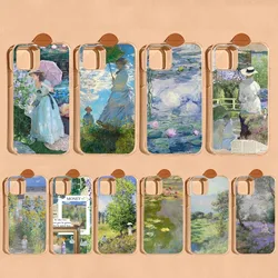 Claude Monet print Phone Case For iPhone 14 11 12 13 Mini Pro XS Max Cover 6 7 8 Plus X XR SE 2020 Funda Shell
