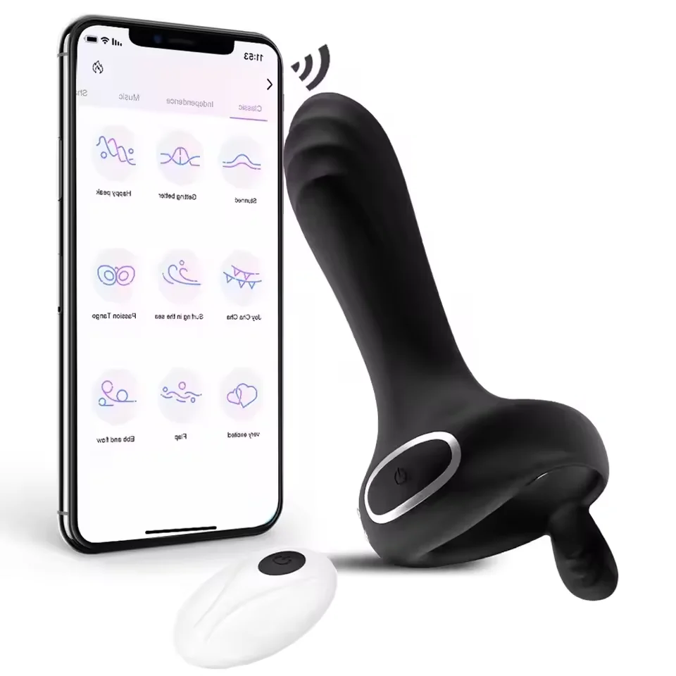 Powerful Anal Vibrator Male Butt Plug Remote Control Prostate Massager Thrusting Cock Ring for Adult Couples 18+