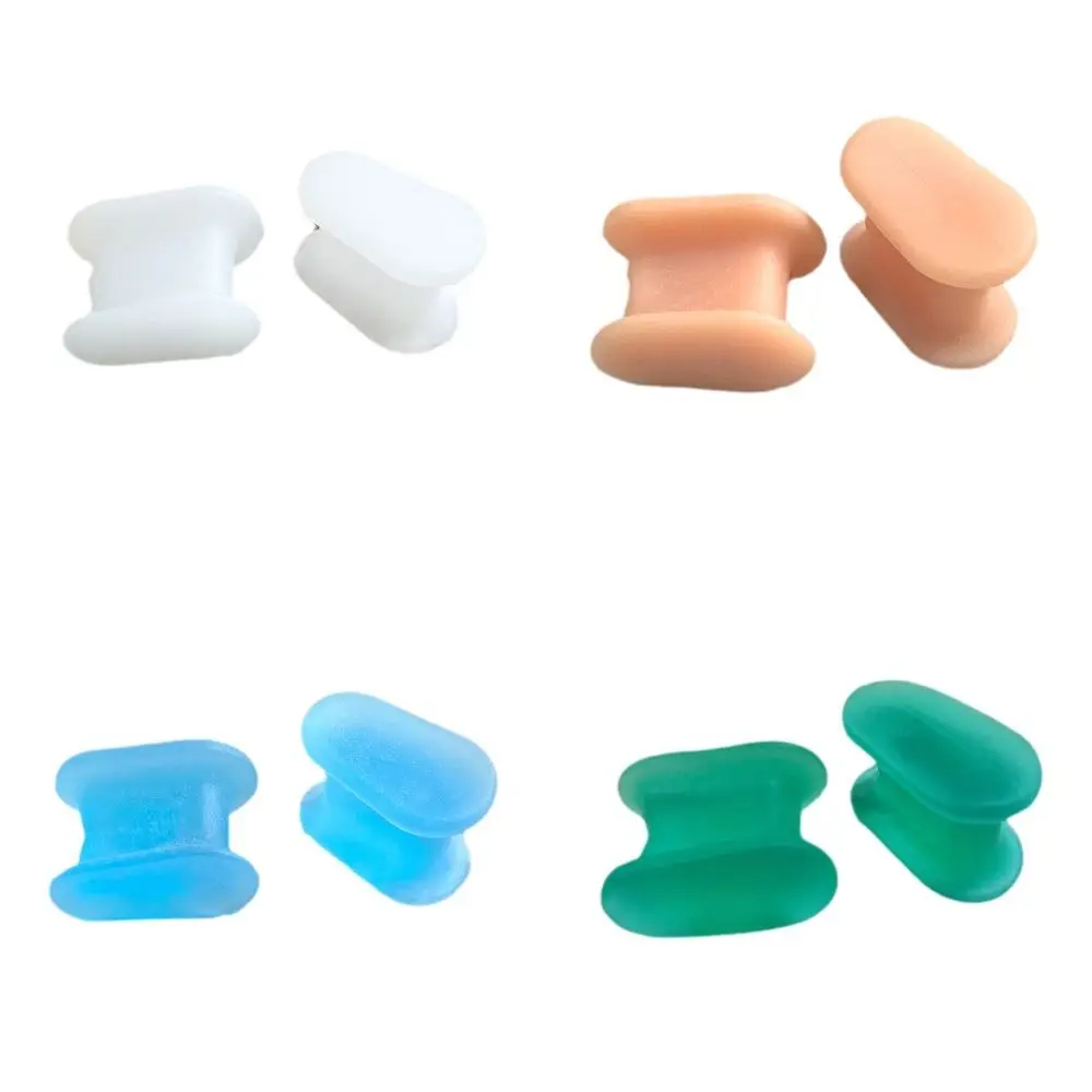 1 Pair Moisture Resistant Big Toe Separator I-Shaped Structure SEBS Toe Spacer Reusable Skin Friendly Bunion Relief Corrector