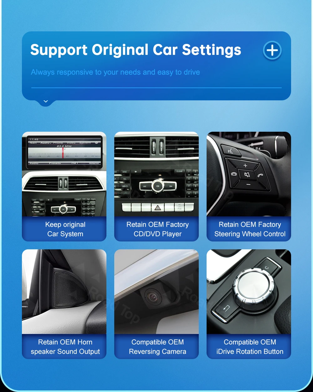 12,3 Zoll Road Top Touch Display Multimedia-Player für Mercedes Benz C-Klasse W204 2011-2012 NTG4.5 GPS Carplay Bildschirm – Detail 8