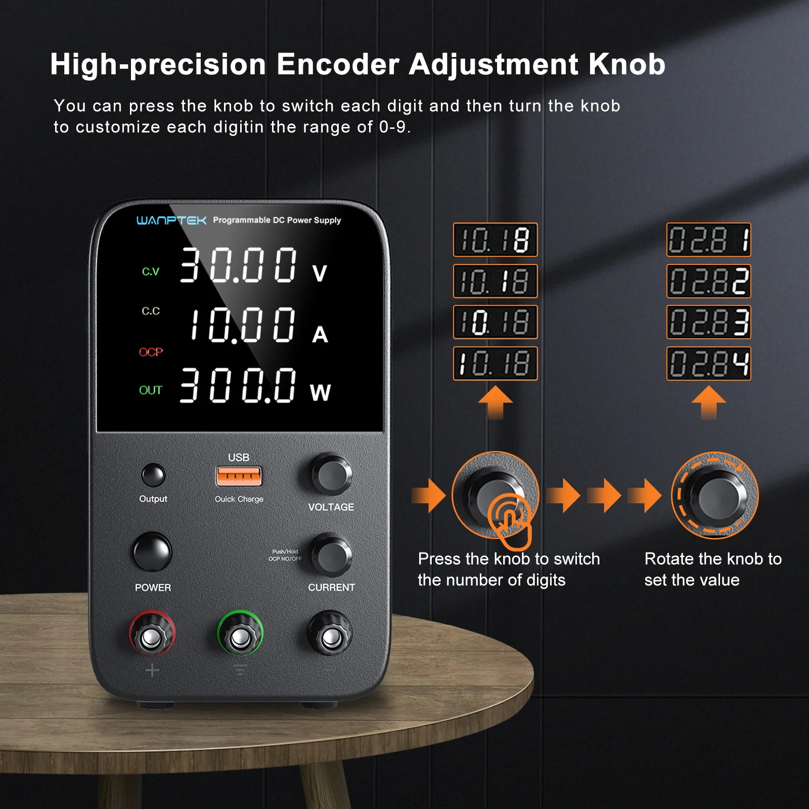 مصدر طاقة تيار مستمر منظم قابل للتعديل WPS1602H، يستخدم لتدريس المختبرات المدرسية وشحن البطارية واختبار الشيخوخة.