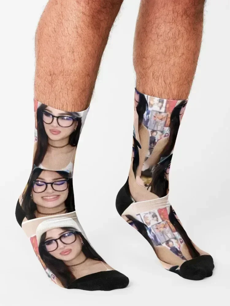 Sssniperwolf collage Socks cute japanese fashion retro Wholesale Mens Socks Women's