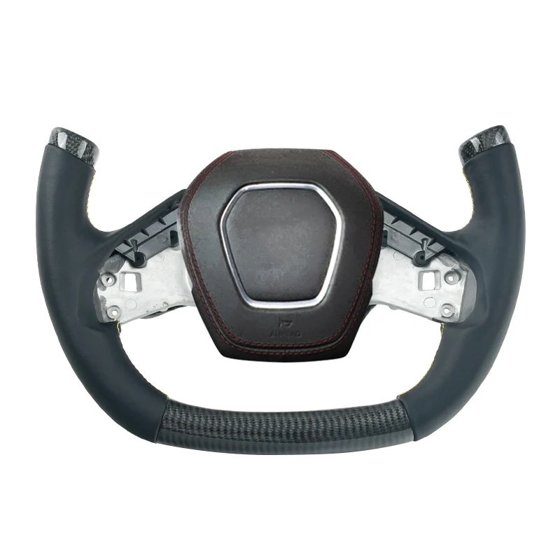

Real Carbon Fiber F1 Steering Wheel For Chevrolet Corvette C8 2020 2021 2022 2023 Accessories
