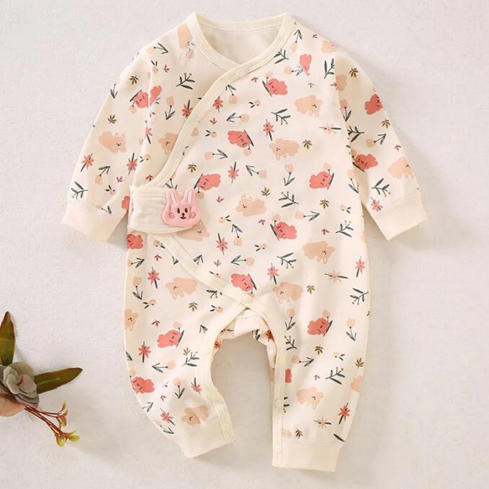 Baby Rompers For Girls Long Sleeve Cotton Animal Cute Pattern Spring Autumn Newborn Clothes Baby Boy Jumpsuit 0 6 Months