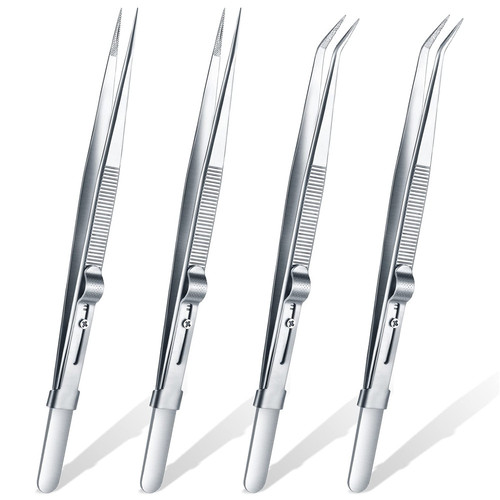 16CM Professional High Precision Stainless Steel Jewelry Tweezers Sandblasting DIY Diamond Gem Jewelry Jeweler's Slotted Buckle - View 1 16CM Professional High Precision Stainless Steel Jewelry Tweezers Sandblasting DIY Diamond Gem Jewelry Jeweler's Slotted Buckle - View 1