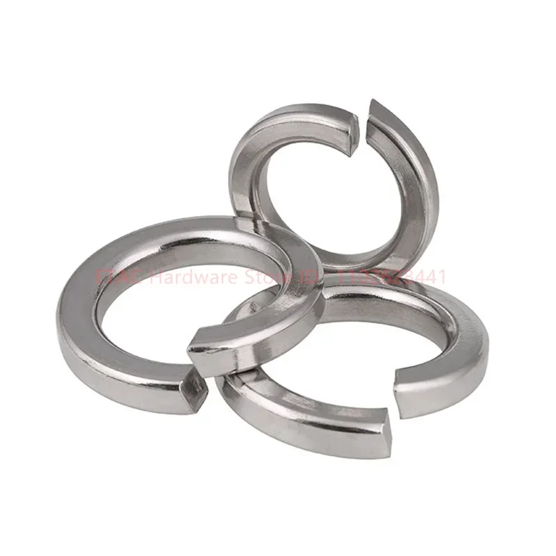 304 Stainless Steel Spring Split Lock Washer Elastic Gasket M1.6 M2 M2.5 M3 M4 M5 M6 M8 M10 M12 M14 M16 M18 M20 M22 M24 M27 M30