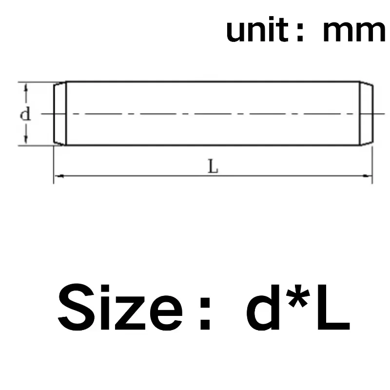 304 Stainless Steel Round Bar Solid Rod Cylindrical Locating Dowel Pin Fixed Shaft Pins M1 M1.5 M2 M2.5 M3 M4 M5 M6 M8 M10