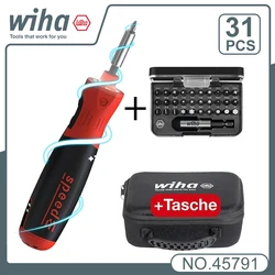 Wiha Electric Screwdriver SpeedE PocketDrive 31-pcs Set: Multiple Torque Modes1.0 Nm & 5.0 Nm Convenient Type-C Charging