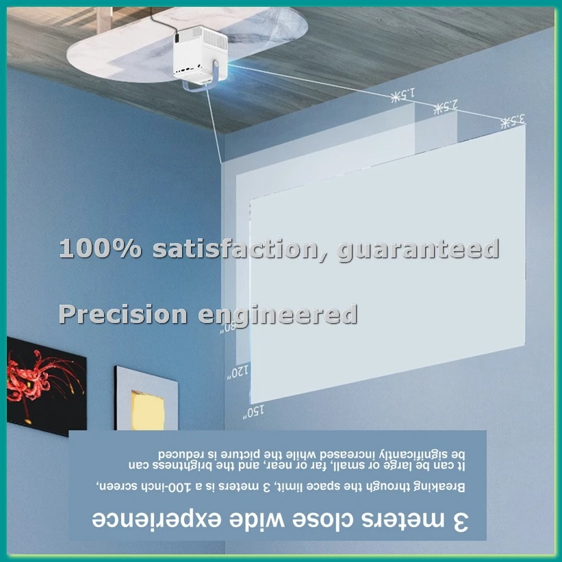 

Мини-проектор WIFI 4K HD для домашнего кинотеатра, медиаплеер с автофокусом, портативный умный проектор для улицы, с вилкой стандарта ЕС (TCES)