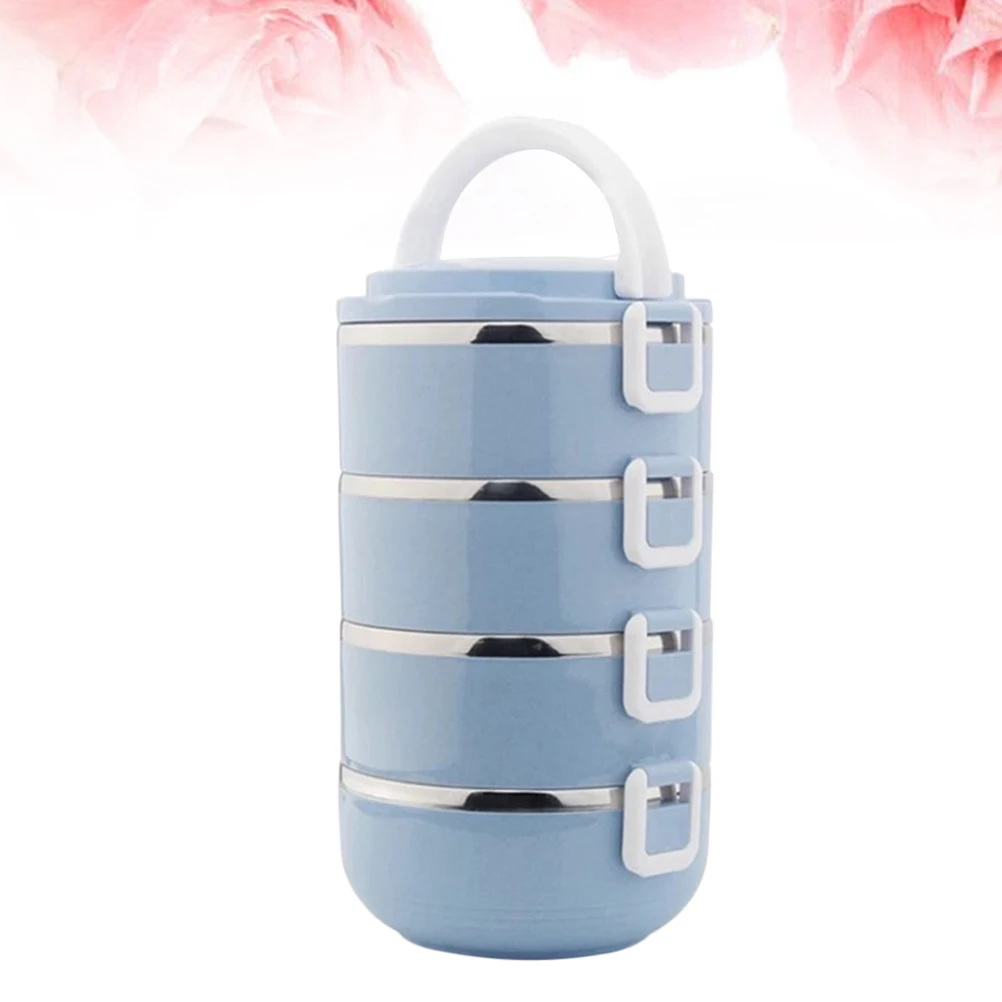 

Thermal Lunch Box Stainless Steel Food Container Multi Layer Picnic Blue Student Bento Separate Design Easy Clean Portable Size