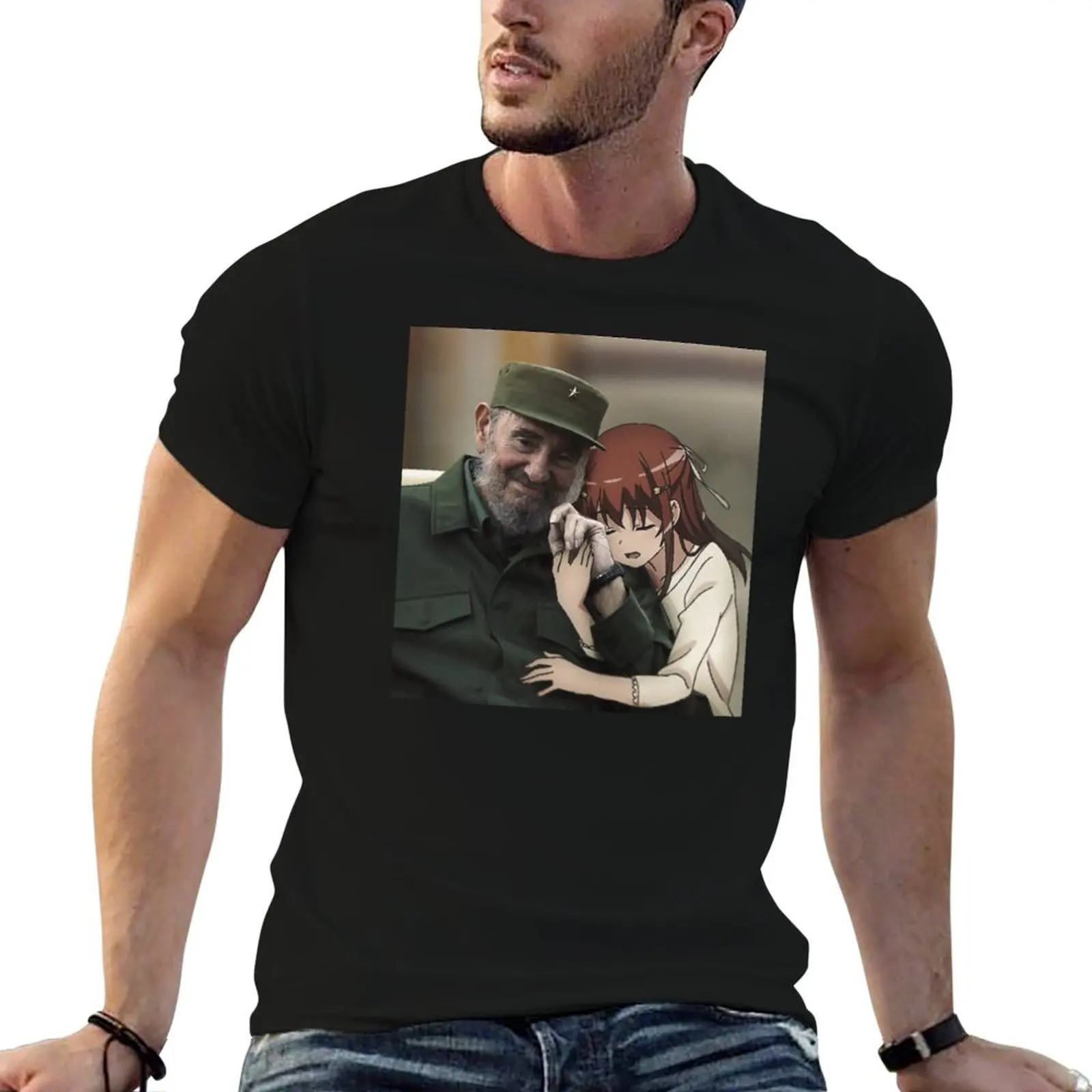 

Fidel and his Waifu Tomoyo Kanzaki T-Shirt t shirts with prints t shirt man designer T-Shirt