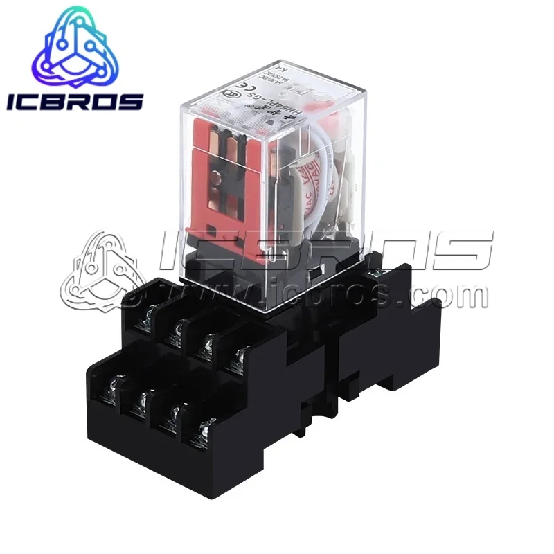 

HH54P Intermediate Relay 220V AC 12V Small ElectromagnEtic 24V DC HH54P-GS 14 Pin MY4NJ