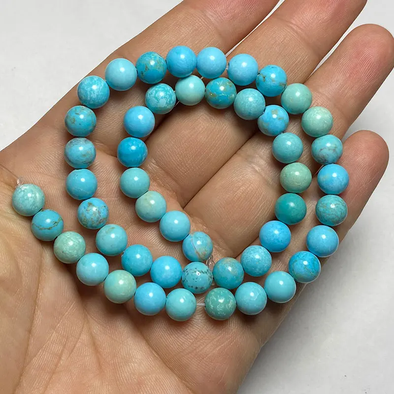 Natural Stone Blue Turquoise Faceted Round Flower Heart Drop Square Spacer Beads for Jewelry Make Diy Bracelet Accessories