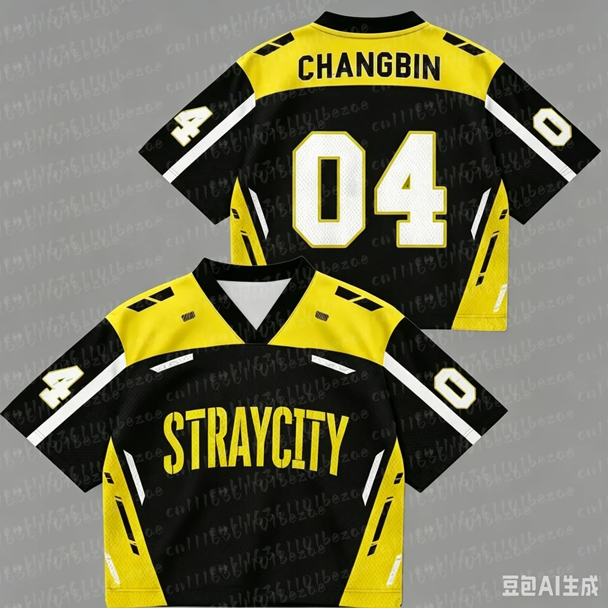 Straycity 2026 World Tour Jersey Fan-Geschenk V-Ausschnitt Modischer Street-Style Kurzarm Felix Lässiges Dünnes Unisex T-Shirt – Detail 6