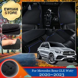 Car Floor Mat For Mercedes Benz GLE W167 350 450 400 2020~2023 Auto Foot Cover Carpet Pad Rug Interior Custom Panel Accessories