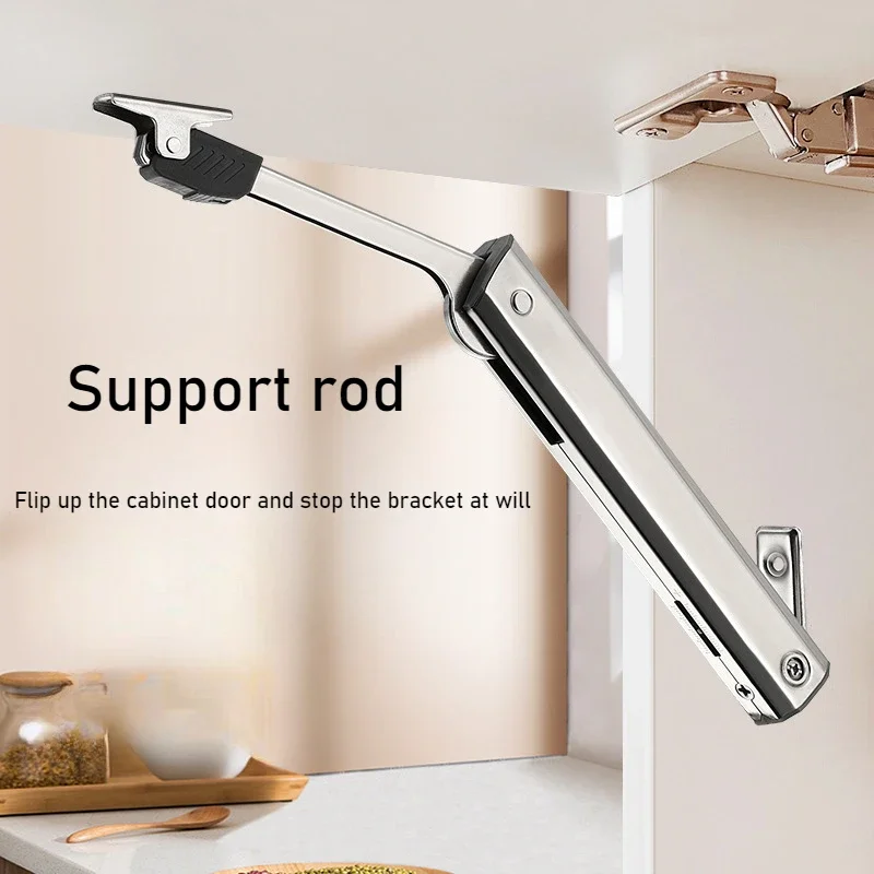 Hydraulic Rod for Flipping Cabinet Door Can Stop At Will and The Wardrobe Supports Folding of The Cabinet Door