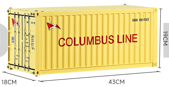 1/14 Scale 20 Foot Container Display Box with LED Light Fits for TAMIYA Hercules Truck Trailer