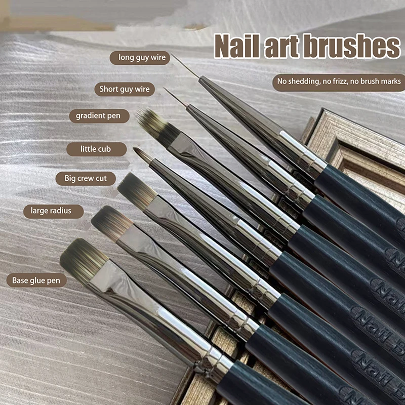 

Professional Nail Paint Liner Brush For Nail Art Supplies Carving Gel Nail Polish Acrylic Sandalwood Pole For Manicure Tool