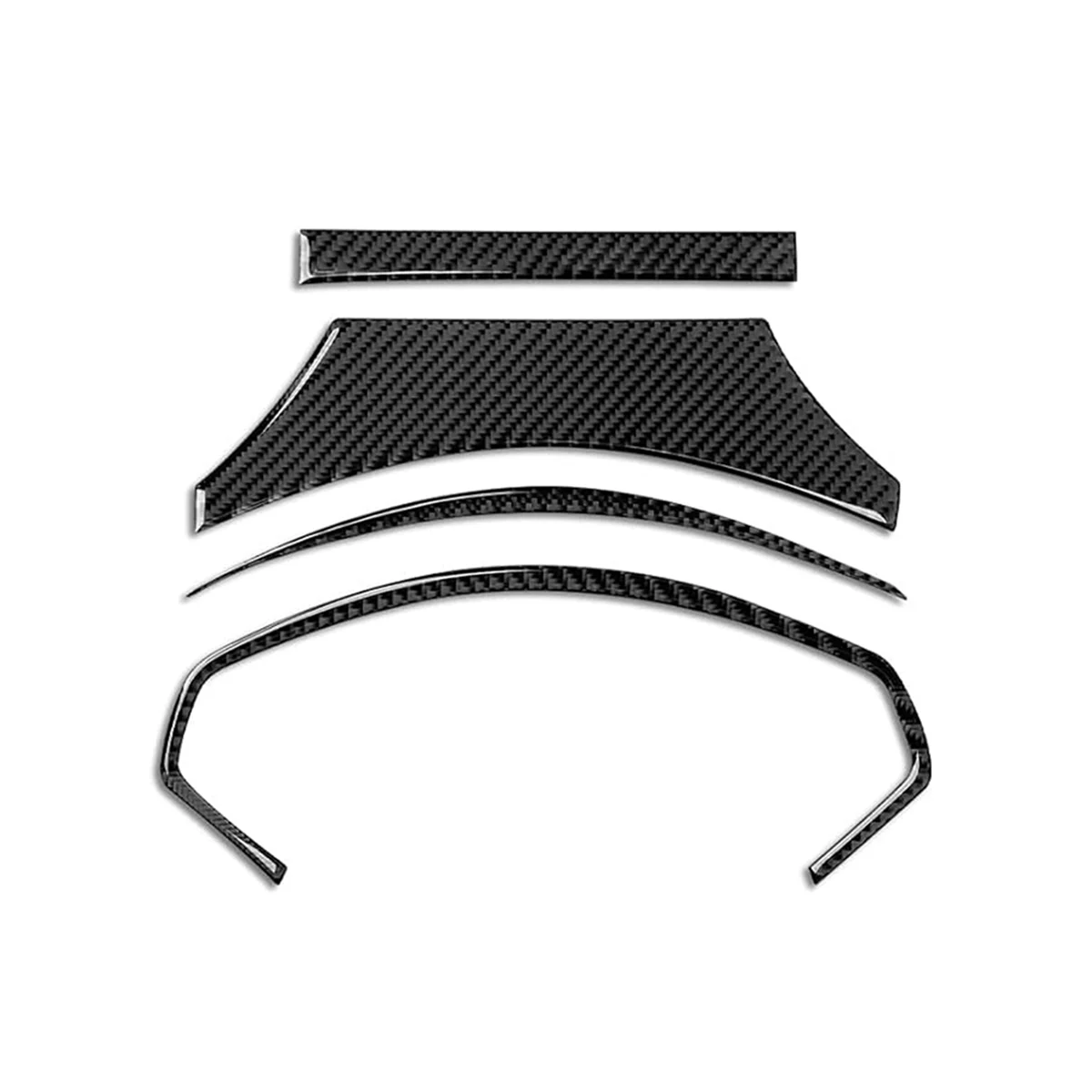 Carbon Fiber for Ford Mustang Mach-E 2021-2024 Car Steering Wheel Cover Trim Sticker Interior Accessories