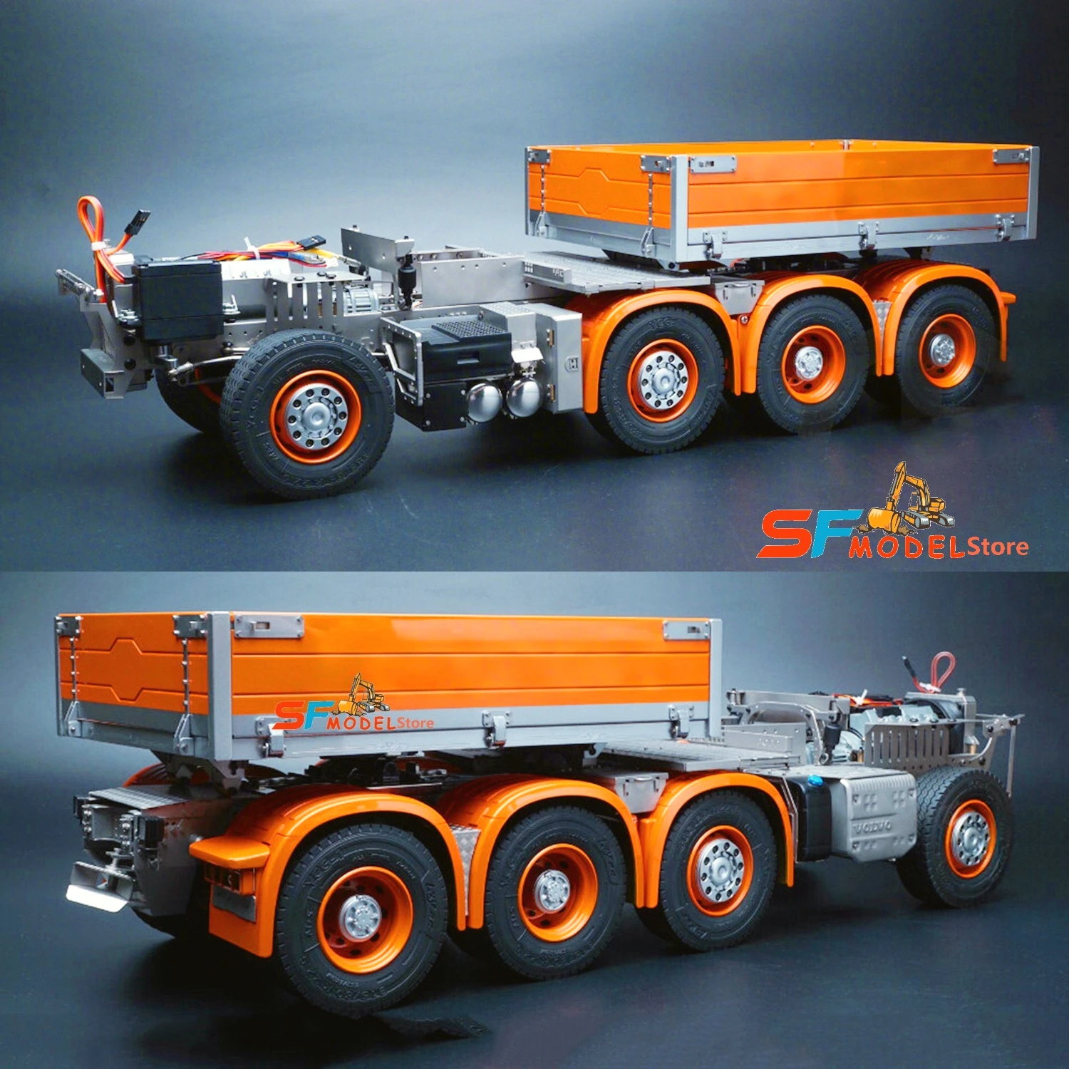 1/14 Heavy Duty Remote Control Chassis Trailer Metal Chassis Trailer Suitable for Tamiya Remote Control Car Model Toys