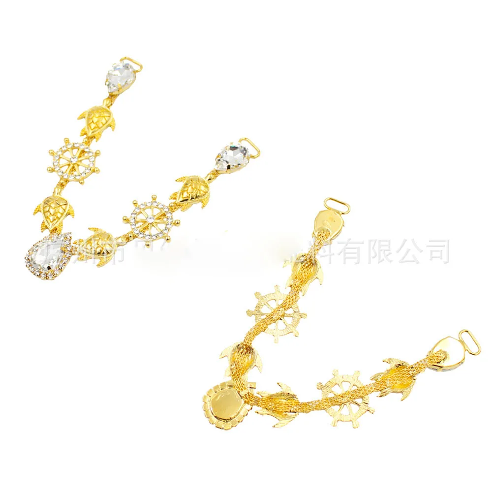 Free Shipping 12 pcs/lot Rhinestone Shoe Buckle Apparel Buckle Bridal Bikini Connector Headband Connector LWHB013