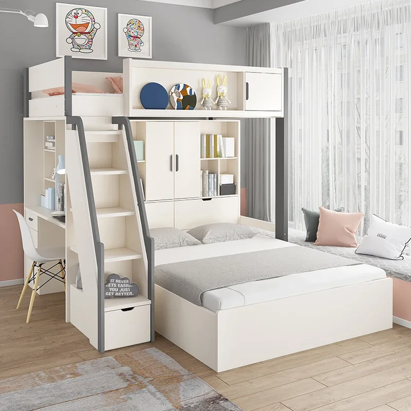 Children's bunk beds Adult household high and low bed Small apartment double Two-layer bunk bed Interlaced mother-child