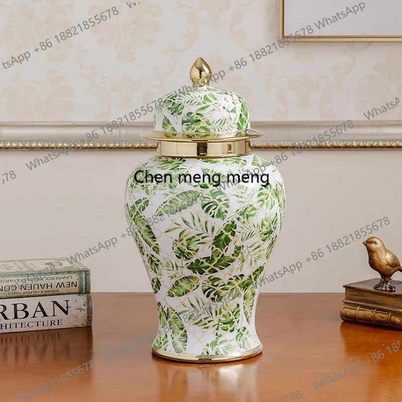 Ceramic general jar ornament vase living room European European flower arrangement home large soft decoration