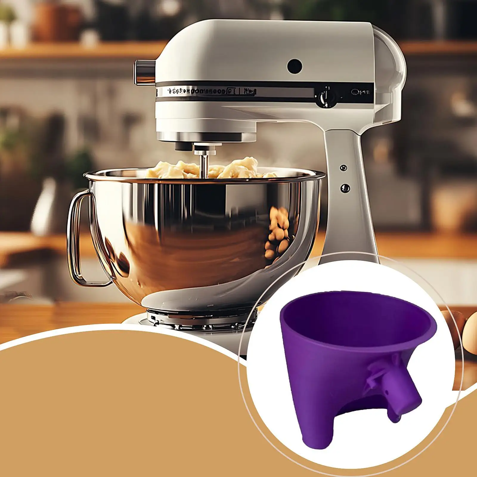 Flour Funnel Easy Clean Gift for Bakers Enables Guided Pouring Kitchen Accessories Lightweight Versatile Stand Mixer Attachment