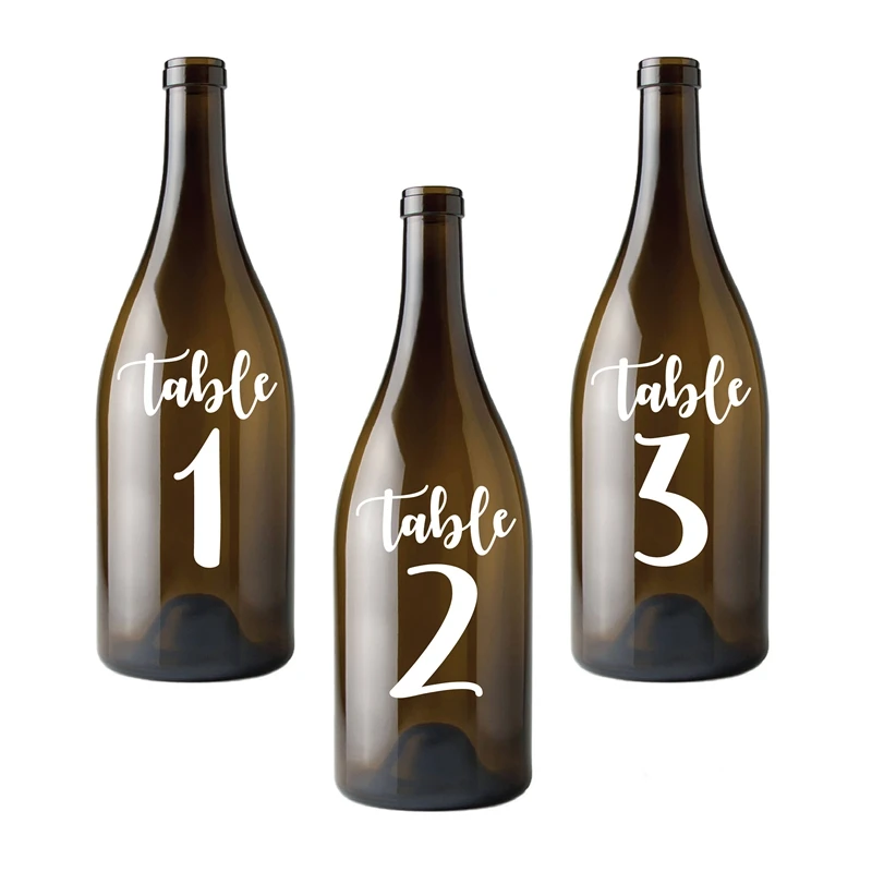 Wedding Table Number Stickers Decal Wedding Vinyl Decals, Numbers for Seating,for Wedding Glass & Bottle &Board