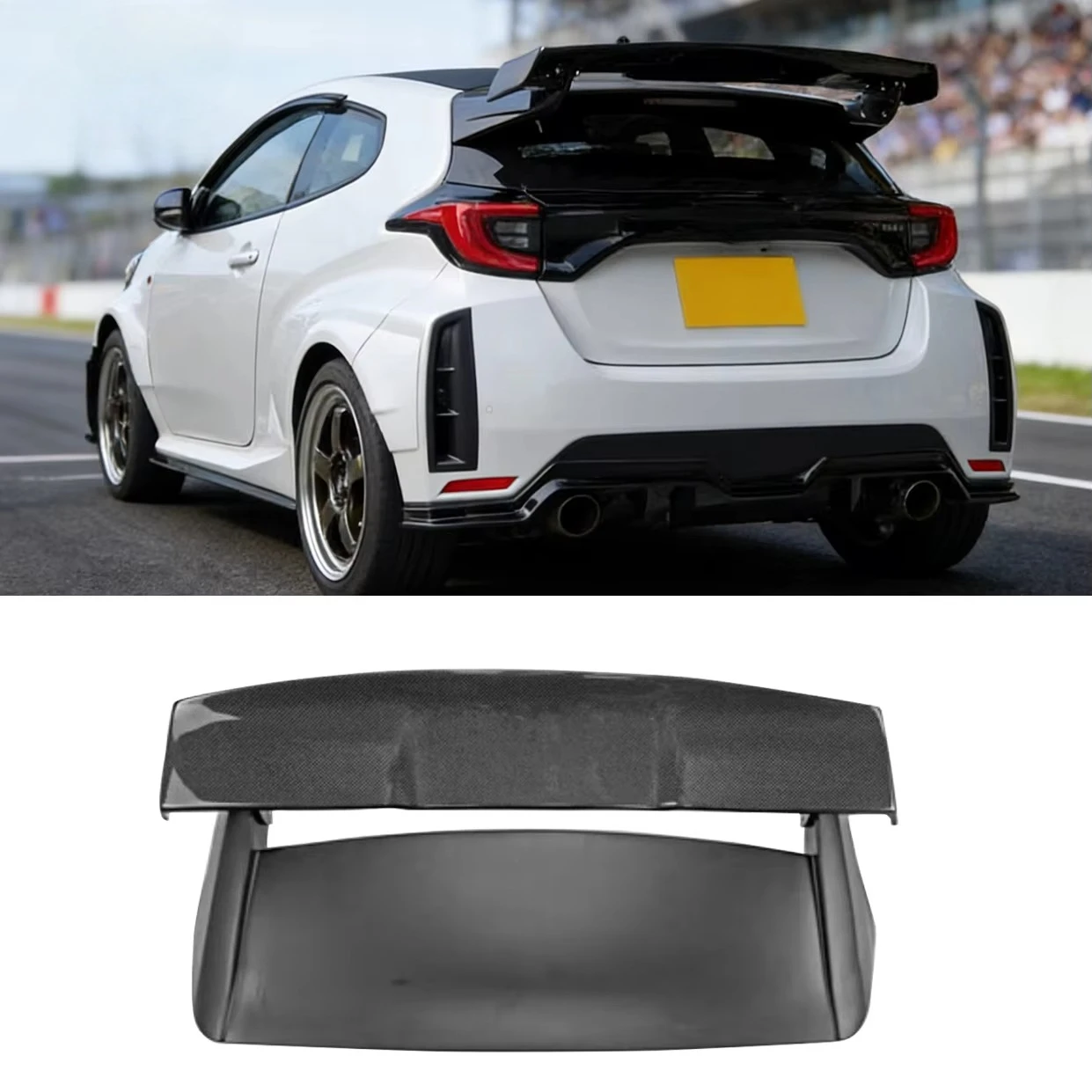 

Carbon Fiber Rear Spoiler for GR Yaris GXPA16 Car Bumper Exterior Accessory