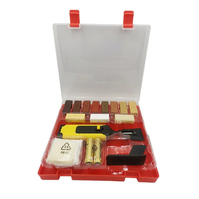 مجموعة أدوات أرضية خشبية خاصة، أداة إصلاح تركيب، مجموعة إصلاح ثقب أثاث الأرضية عبر الحدود