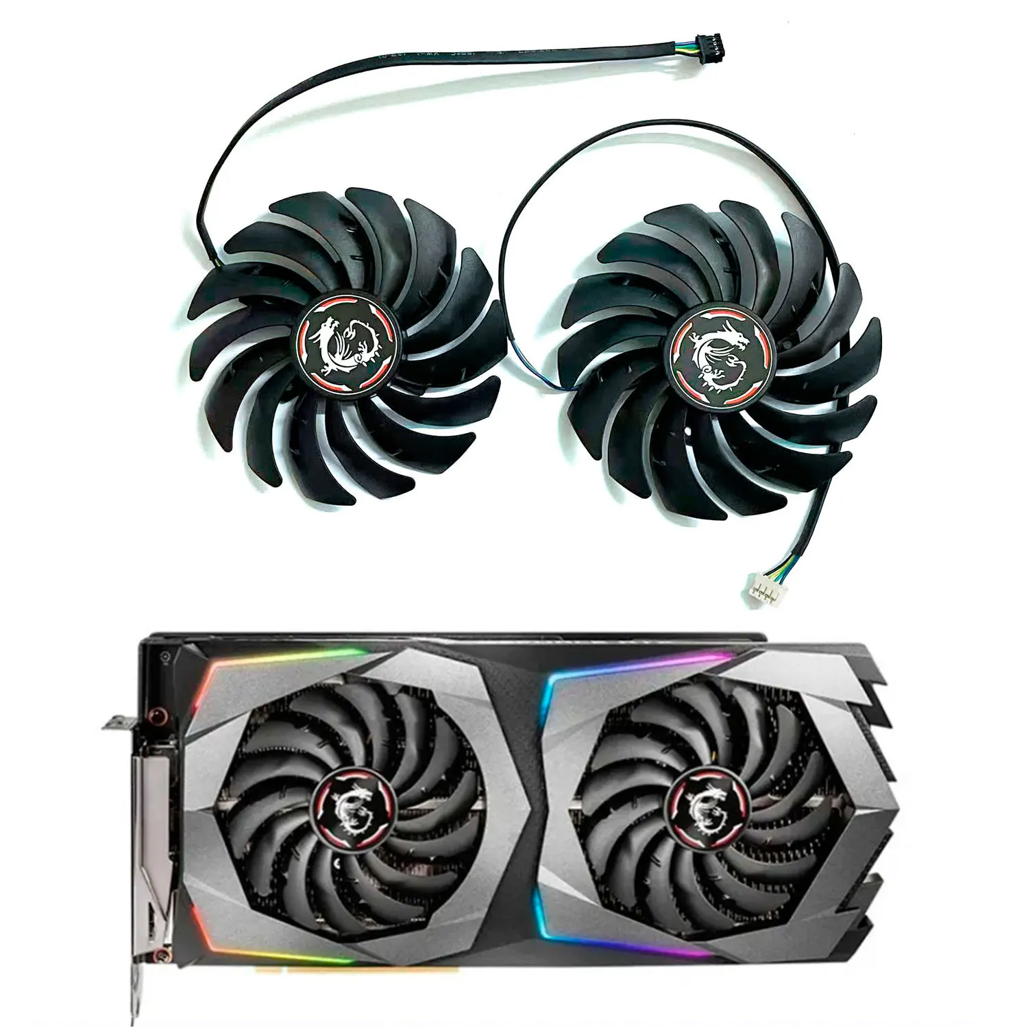 

Brand new 95MM 4PIN PLD10010S12HH RTX2070 GPU fan for GeForce MSI RTX 2070 GAMING Z card cooling fan