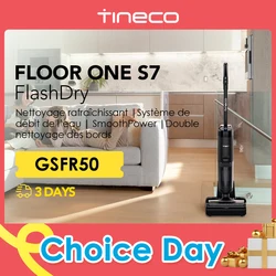 Tineco FLOOR ONE S7 FlashDry Smart Cordless Wet Dry Vacuum for Sticky Messes 158℉Hot Air Flash Drying Dual-sided Edge Cleaning