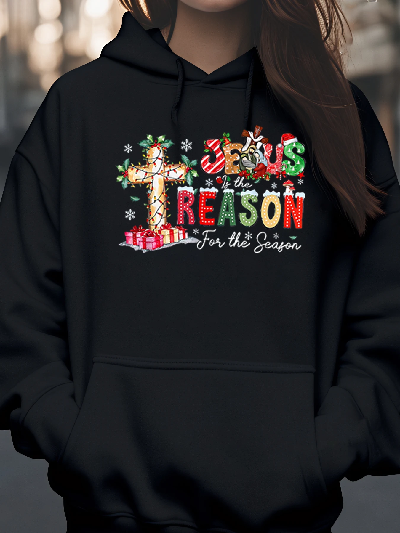 

Рождественская толстовка с капюшоном «Иисус — причина сезона», праздничный подарок для женщин и мужчин