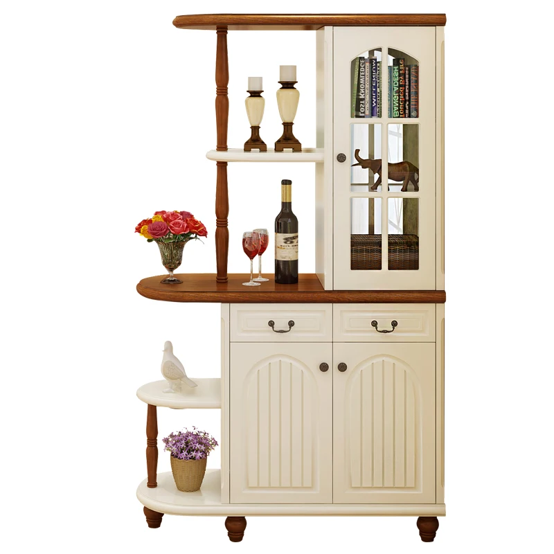 

Американская входная перегородка, винный шкаф, двухсторонняя лаковая обеденная сторона из массива дерева, средиземноморская деревенская гостиная